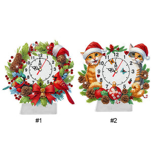 Pendentif horloge de Noël en acrylique avec diamant