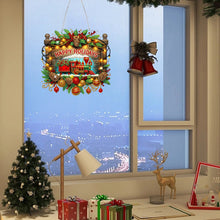 Charger l&#39;image dans la galerie, Noël-Pendentif en bois avec diamant sur un seul côté
