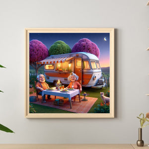 Campeur- Diamond Painting-40x40cm