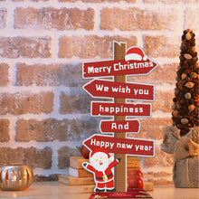 Charger l&#39;image dans la galerie, Panneau de Noël en bois Peinture de bureau avec diamants
