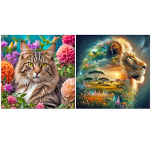 Charger l&#39;image dans la galerie, Lion- Round Diamond Painting-50x50cm
