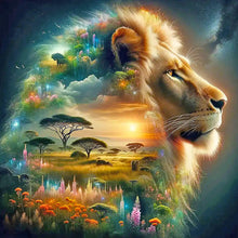 Charger l&#39;image dans la galerie, Lion- Round Diamond Painting-50x50cm

