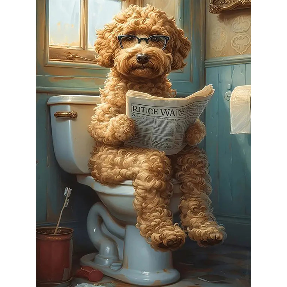 Chiot-Full Round Diamond Painting-30x40cm