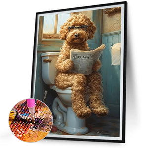 Chiot-Full Round Diamond Painting-30x40cm