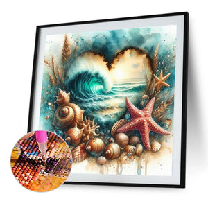 Étoile de mer-Full Round Diamond Painting-30x30cm