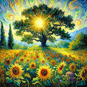 champ de lavande-Full Round Diamond Painting-40x40cm