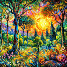 Charger l&#39;image dans la galerie, champ de lavande-Full Round Diamond Painting-40x40cm
