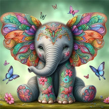 Charger l&#39;image dans la galerie, Éléphant-Full Round Diamond Painting-30x30cm
