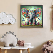 Charger l&#39;image dans la galerie, Éléphant-Full Round Diamond Painting-30x30cm
