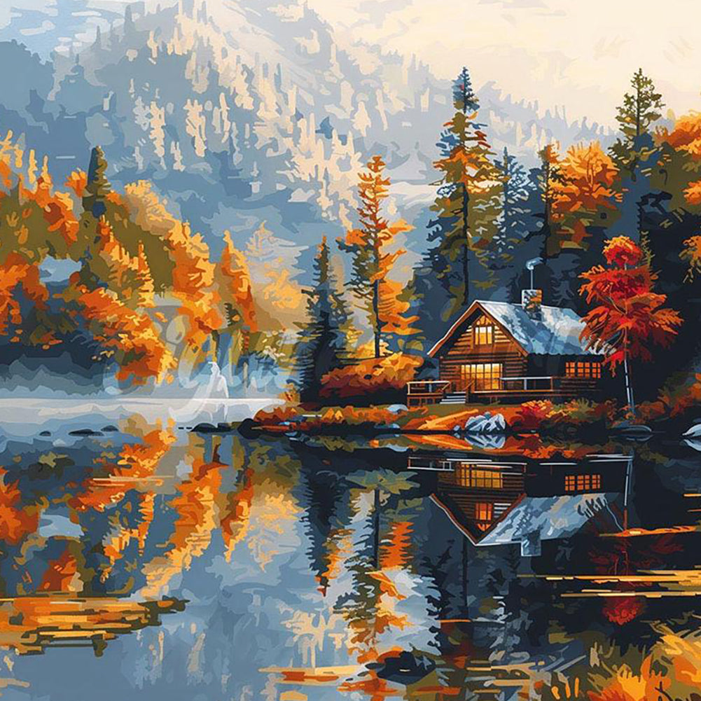Maison-Full Round Diamond Painting-40x40cm