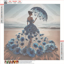 Charger l&#39;image dans la galerie, Robe jupe fille-Full Round Diamond Painting-40x40cm
