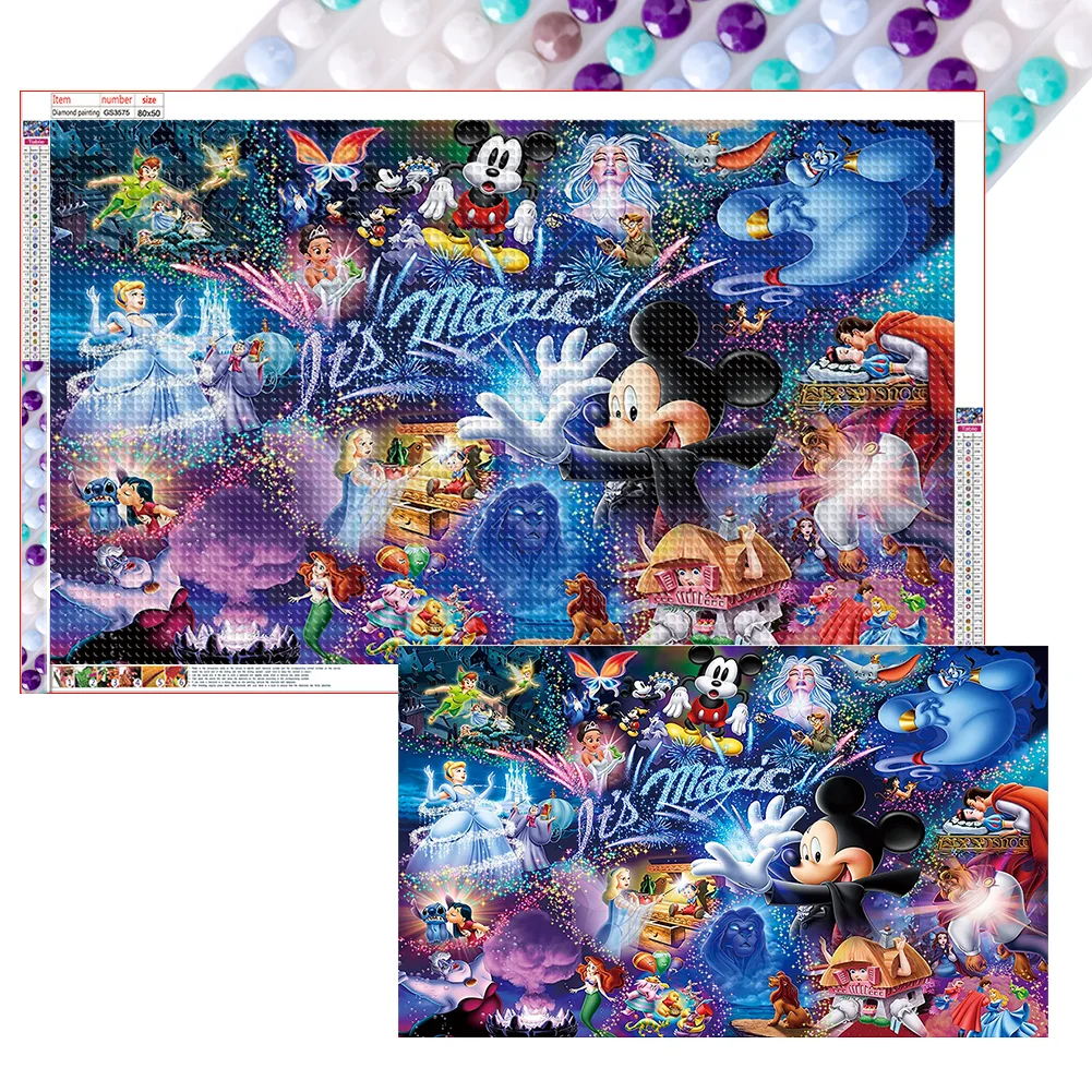 Disney - Peinture diamant Voller 80*50 cm