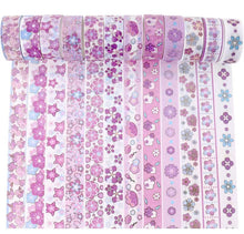 Charger l&#39;image dans la galerie, 12/24 Rouleaux de ruban adhésif réutilisable Fleur/Nuit étoilée/Van Gogh Washi Tape Set Illustration Ruban décoratif
