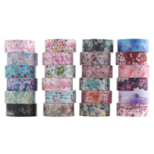 Charger l&#39;image dans la galerie, 12/24 Rouleaux de ruban adhésif réutilisable Fleur/Nuit étoilée/Van Gogh Washi Tape Set Illustration Ruban décoratif
