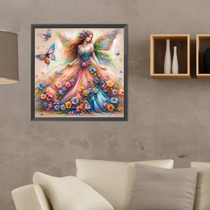 Fée papillon- Diamond Painting-40x40cm