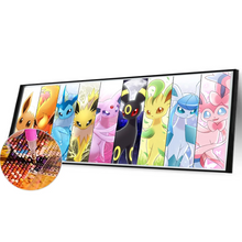 Charger l&#39;image dans la galerie, Pokemon Evolution -Peinture au diamant 100*40CM

