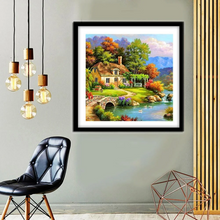 Charger l&#39;image dans la galerie, (Multi-Taille Rond / Carré) Village relaxant - Diamond painting
