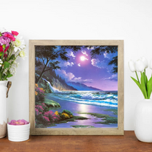Charger l&#39;image dans la galerie, Plage vue de nuit -Diamond Painting 40*40CM
