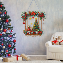 Charger l&#39;image dans la galerie, Pendentif en forme d&#39;arbre de Noël avec peinture au diamant
