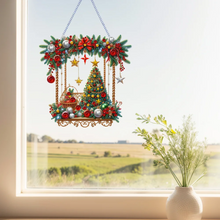 Charger l&#39;image dans la galerie, Pendentif en forme d&#39;arbre de Noël avec peinture au diamant
