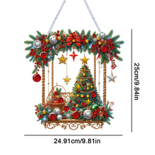 Charger l&#39;image dans la galerie, Pendentif en forme d&#39;arbre de Noël avec peinture au diamant
