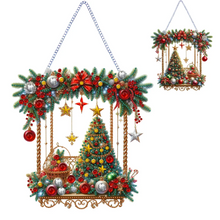 Charger l&#39;image dans la galerie, Pendentif en forme d&#39;arbre de Noël avec peinture au diamant
