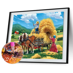 (Multi-Taille) Calèche - Complète Rond / Carré Peinture au Diamant