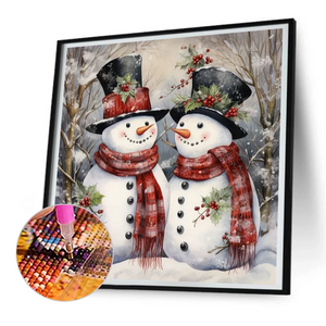 Noël bonhomme de neige - Full Drill Diamond Painting 40*40cm