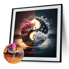 Charger l&#39;image dans la galerie, Diagramme yin et yang de l’arbre sacré - Full Drill Diamond Painting 40*40cm
