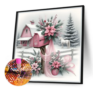 Boîte aux lettres rose-Full Round Diamond Painting-40x40cm