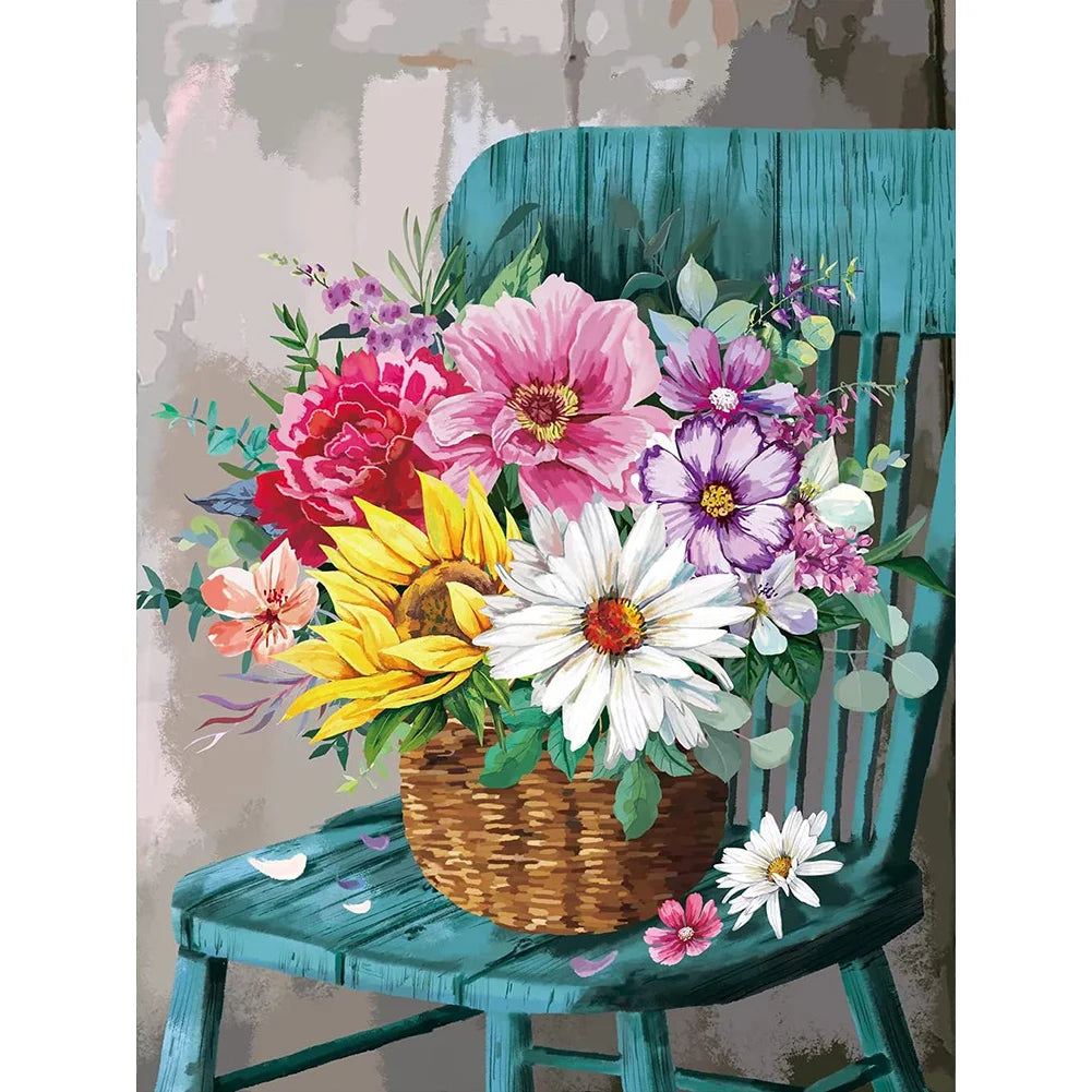 Flower-Full Round Diamond Painting-30x40cm