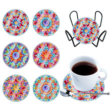 Charger l&#39;image dans la galerie, Dessous de verre diamant imperméable en acrylique Mandala
