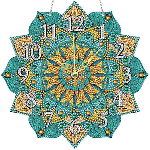 Horloge diamant en cristal mandala