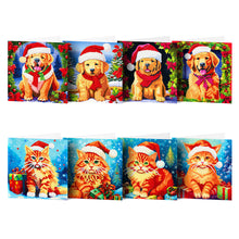 Charger l&#39;image dans la galerie, 8/12 pièces/ensemble-cartes de voeux de Noël-diamant

