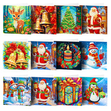 Charger l&#39;image dans la galerie, 8/12 pièces/ensemble-cartes de voeux de Noël-diamant
