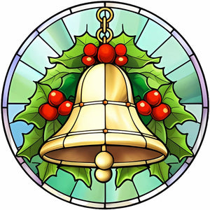 Noël-Peinture diamant ronde complète-30x30cm
