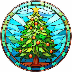 Noël-Peinture diamant ronde complète-30x30cm