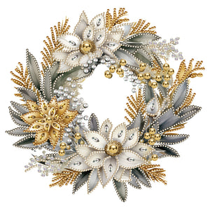 Couronne de Noël Peinture diamant spéciale partielle-30*30cm