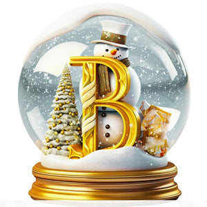 Noël-Peinture diamant ronde complète-40x40cm