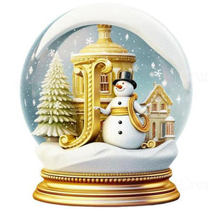 Noël-Peinture diamant ronde complète-40x40cm
