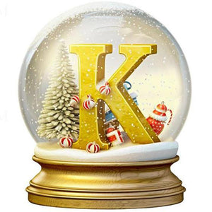 Noël-Peinture diamant ronde complète-40x40cm
