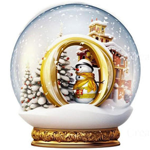 Noël-Peinture diamant ronde complète-40x40cm