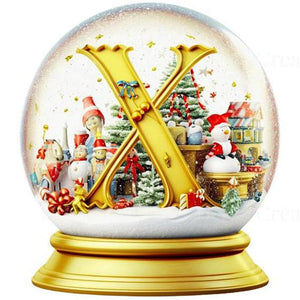 Noël-Peinture diamant ronde complète-40x40cm