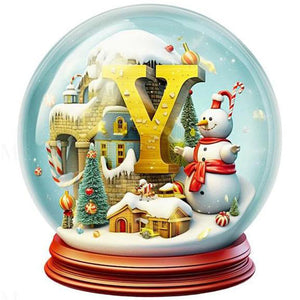 Noël-Peinture diamant ronde complète-40x40cm