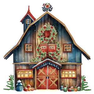 Maison de Noël Peinture diamant spéciale partielle-30*30cm