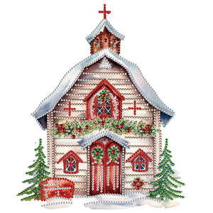 Maison de Noël Peinture diamant spéciale partielle-30*30cm