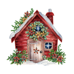 Maison de Noël Peinture diamant spéciale partielle-30*30cm