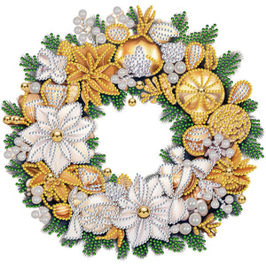 Couronne de Noël-Peinture diamant spéciale partielle-30*30cm