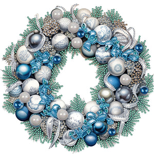 Couronne de Noël-Peinture diamant spéciale partielle-30*30cm