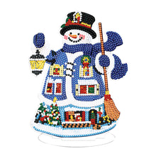 Charger l&#39;image dans la galerie, Bonhomme de neige de Noël-Ornement de bureau en diamant à forage simple face
